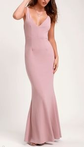 NWT Lulus Melora Dusty Rose Sleeveless Maxi Dress
